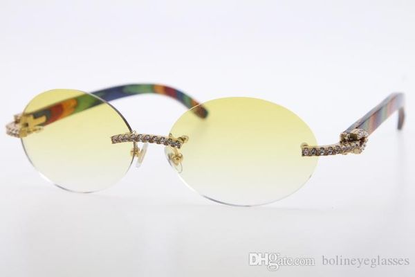 2020 wholesale sunglasses new large diamond rimless peacock wood sunglasses 3524012 stone glasses oval wooden sunglasses round hot, White;black
2020 wholesale sunglasses new large diamond rimless peacock wood sunglasses 3524012 stone glasses oval wooden sunglasses round hot, White;black