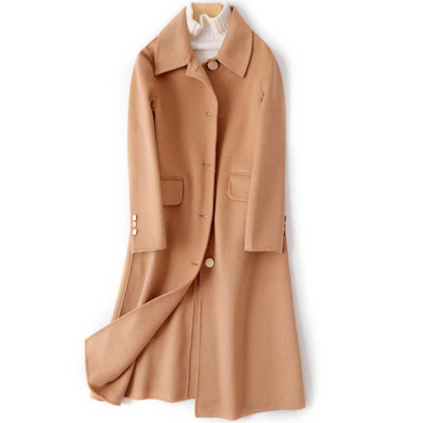 double-faced cashmere coat women long coat 2020 new wool blends outerwear female winter woolen, Black
double-faced cashmere coat women long coat 2020 new wool blends outerwear female winter woolen, Black