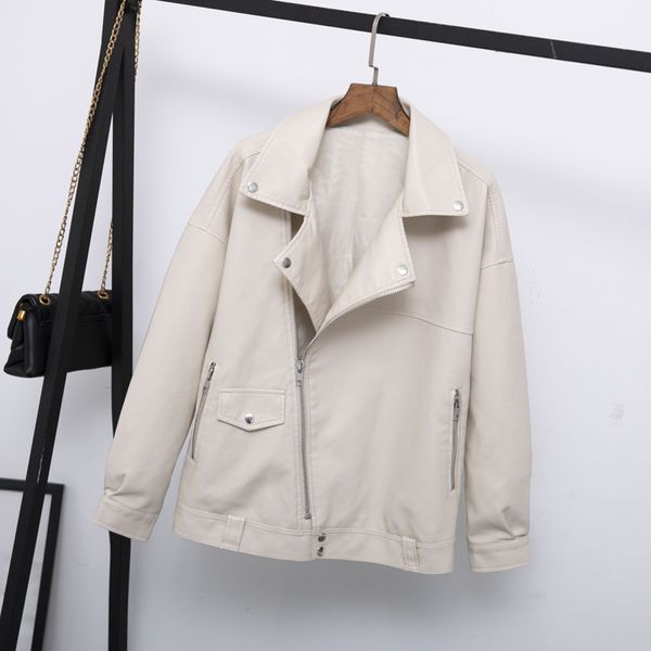 casual boyfriend style leather motorcycle jacket women 2020 spring korean leather biker coat female oversize outerwear women's, Black
casual boyfriend style leather motorcycle jacket women 2020 spring korean leather biker coat female oversize outerwear women's, Black