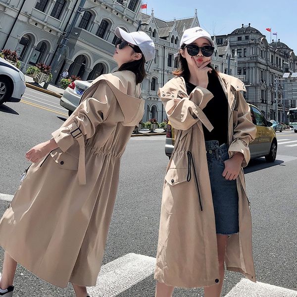 women's windbreaker mid-length korean style 2020 new windbreaker coat autumn wear big red large size student loose chic coat coat, Tan;black
women's windbreaker mid-length korean style 2020 new windbreaker coat autumn wear big red large size student loose chic coat coat, Tan;black