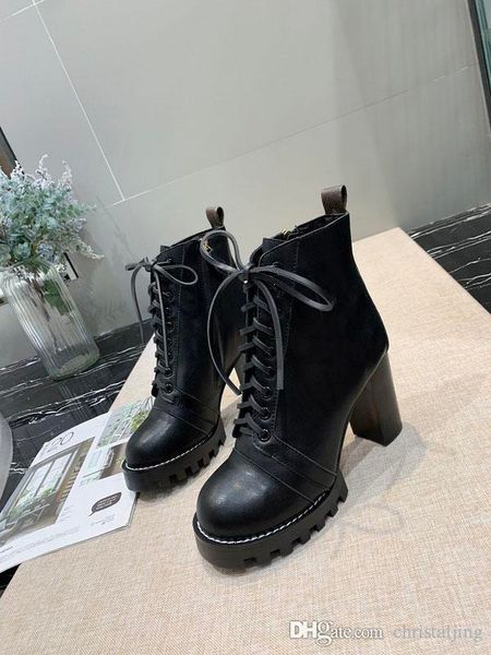 new brand short boots leather ankle boots women high heel 10cm chunky heel winter luxury shoes martin boots designers w1, Black
new brand short boots leather ankle boots women high heel 10cm chunky heel winter luxury shoes martin boots designers w1, Black