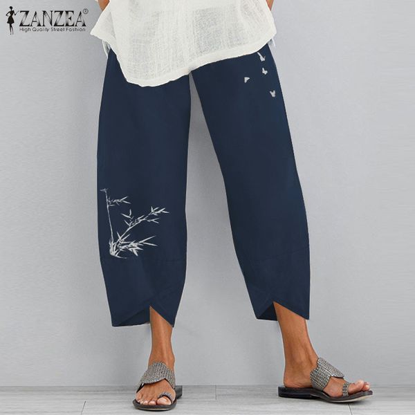 women's pants & capris 2021 autumn printed turnip pantalon zanzea women elastic waist harem vintage cotton long palazzo female trousers, Black;white
women's pants & capris 2021 autumn printed turnip pantalon zanzea women elastic waist harem vintage cotton long palazzo female trousers, Black;white