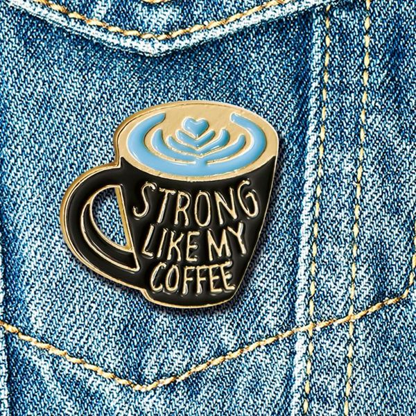 brooch coffee cup shape "strong iike my coffee" enamel pin coffee shop assistant badge art brooch, Gray
brooch coffee cup shape "strong iike my coffee" enamel pin coffee shop assistant badge art brooch, Gray