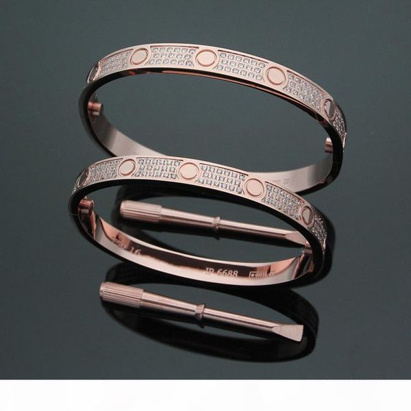 e new style silver rose 18k gold plated 316l titanium steel stone love screw bangle bracelet with screwdriver and screws never, White
e new style silver rose 18k gold plated 316l titanium steel stone love screw bangle bracelet with screwdriver and screws never, White
