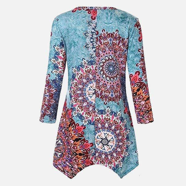 plus size 5xl floral print tunic o neck womens blouse long sleeve irregular autumn womens shirt summer loose woman, White
plus size 5xl floral print tunic o neck womens blouse long sleeve irregular autumn womens shirt summer loose woman, White