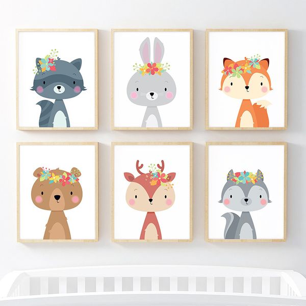 baby girl nursery woodland animal poster deer rabbit bear raccoon canvas painting picture on wall nordic print decor for home
baby girl nursery woodland animal poster deer rabbit bear raccoon canvas painting picture on wall nordic print decor for home