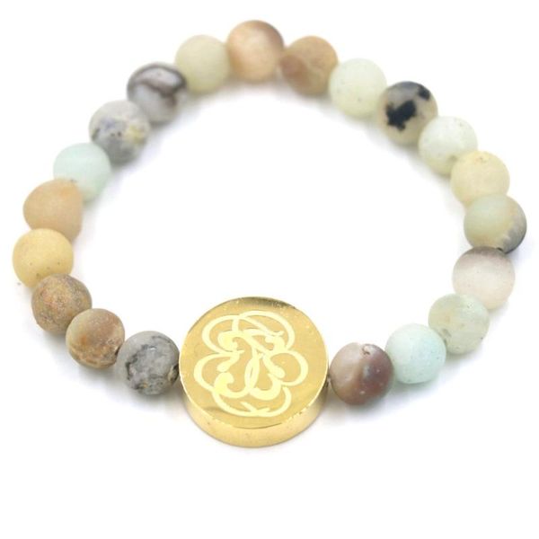 women fashion beaded strand bracelet natural amazonite wind 8 mm stone stainless steel plant bracelet jewelry, Black
women fashion beaded strand bracelet natural amazonite wind 8 mm stone stainless steel plant bracelet jewelry, Black