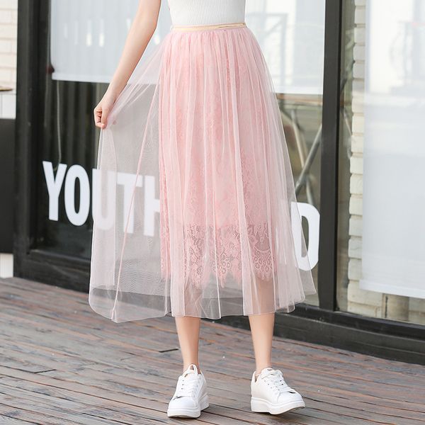 2020 new summer skirts womens solid color high waist skirt lace skirt sweet tulle oversize harajuku style ing, Black
2020 new summer skirts womens solid color high waist skirt lace skirt sweet tulle oversize harajuku style ing, Black