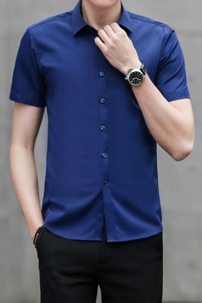 2019 men classic business shirts casual jeans mens solid color shirt new short sleeve casual slim fit male blouse shirt, White;black
2019 men classic business shirts casual jeans mens solid color shirt new short sleeve casual slim fit male blouse shirt, White;black
