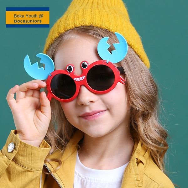 2020 new sun children's sun cartoon crab style polarized sunglasses children's glasses straight 8265, Blue
2020 new sun children's sun cartoon crab style polarized sunglasses children's glasses straight 8265, Blue