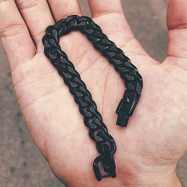 stainless steel black bracelet mens cuban link chain on hand male charm steel bracelets friends accessories rock punk wide 2020
stainless steel black bracelet mens cuban link chain on hand male charm steel bracelets friends accessories rock punk wide 2020
