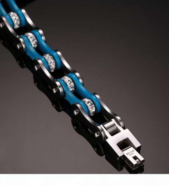 men fashion stainless steel rhinestones bangle biker bicycle chains cuff racelet bangles trendy jewelry brace lace blue silver, Golden;silver
men fashion stainless steel rhinestones bangle biker bicycle chains cuff racelet bangles trendy jewelry brace lace blue silver, Golden;silver