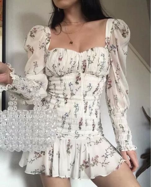 2020 summer beige print small flower elastic ruched dress women long puff sleeve slim mini short dresses french femme vestido, Black;gray
2020 summer beige print small flower elastic ruched dress women long puff sleeve slim mini short dresses french femme vestido, Black;gray