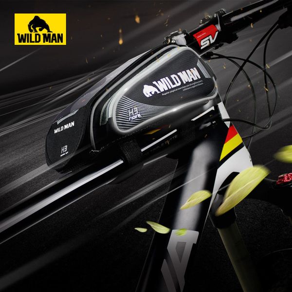 wild man bicycle frame front tube waterproof double cycling storage pannier riding cellphone bag h3 mx200717
wild man bicycle frame front tube waterproof double cycling storage pannier riding cellphone bag h3 mx200717