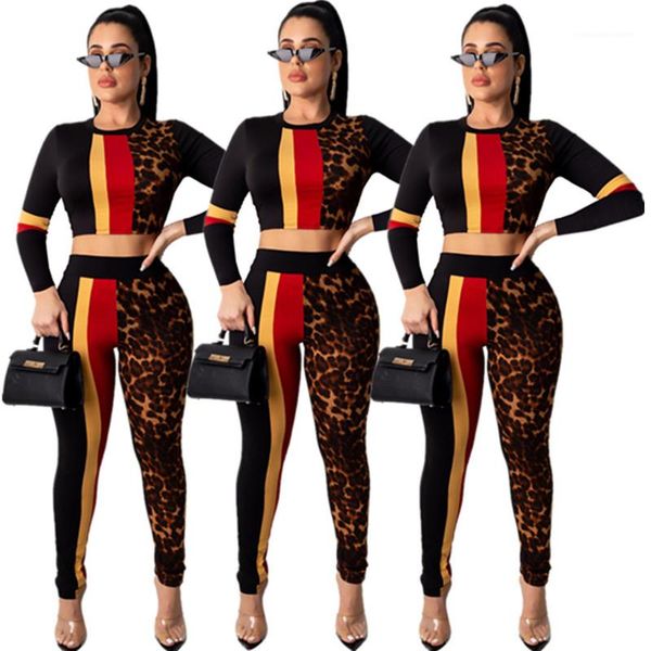 set leopard striped printed crew neck suits womens 2020 luxury designer clothes women two piece autumn outfits pants, White
set leopard striped printed crew neck suits womens 2020 luxury designer clothes women two piece autumn outfits pants, White