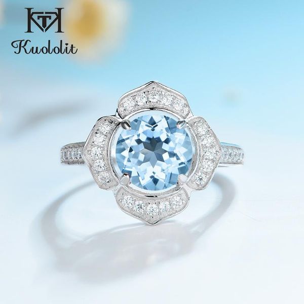kuololit classic natural sky blue z ring solid 925 sterling silver rings for women brand fine jewelry engagement women gift, Golden;silver
kuololit classic natural sky blue z ring solid 925 sterling silver rings for women brand fine jewelry engagement women gift, Golden;silver