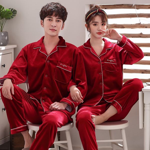 new gold velvet couple women's korean fashion velvet pajamas clothes home clothes home furnishing clothing large size suit, Blue;red
new gold velvet couple women's korean fashion velvet pajamas clothes home clothes home furnishing clothing large size suit, Blue;red
