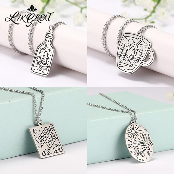 likgreat stainless steel jewelry trendy square coffee cup camping pendant necklaces gift for anniversary, Silver
likgreat stainless steel jewelry trendy square coffee cup camping pendant necklaces gift for anniversary, Silver