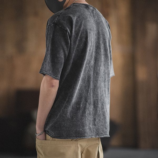 maden men's loose version round neck short sleeve batik pocket t-shirt dark gray traditional craftsmanship short sleeve man, White;black
maden men's loose version round neck short sleeve batik pocket t-shirt dark gray traditional craftsmanship short sleeve man, White;black