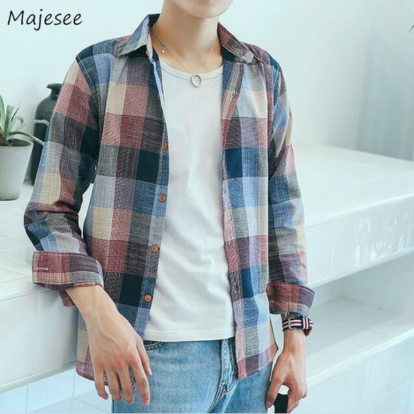 men casual shirts plaid plus size 3xl long sleeve korean panelled chic loose male outwear students ins bf spring all-match new, White;black
men casual shirts plaid plus size 3xl long sleeve korean panelled chic loose male outwear students ins bf spring all-match new, White;black