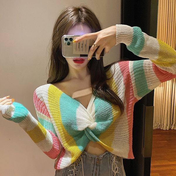 very fairy summer clothing 2020 new western style v-neck cross navel short sweater super fairy sweater for women, White;black
very fairy summer clothing 2020 new western style v-neck cross navel short sweater super fairy sweater for women, White;black