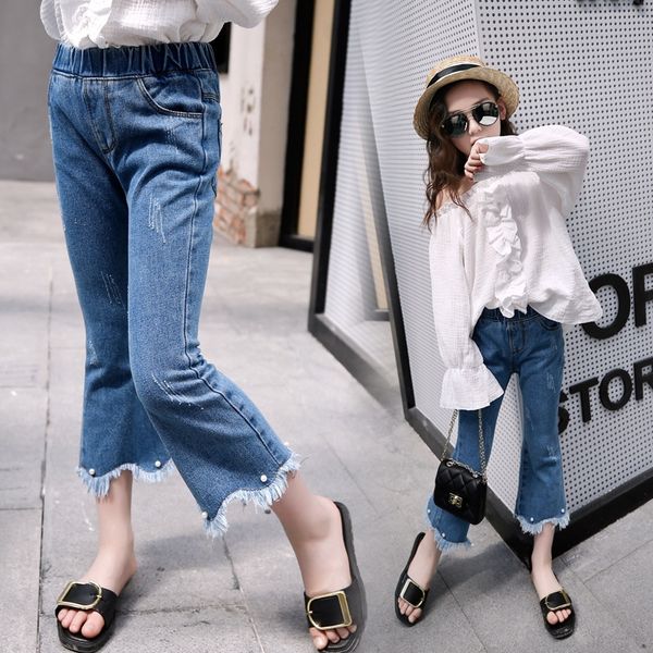 children's summer 2020 jeans and jeans new girls' korean fashion capri pants medium and large children's foreign style trumpe, Blue
children's summer 2020 jeans and jeans new girls' korean fashion capri pants medium and large children's foreign style trumpe, Blue