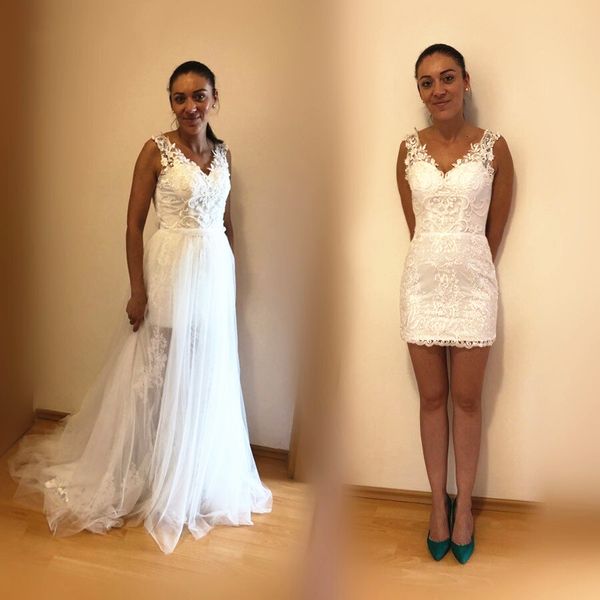 2 шт съемные поезд свадебные платья с overskirt съемная юбка v шеи без рукавов кружева тюль свадебные платья на заказ размер, White
2 шт съемные поезд свадебные платья с overskirt съемная юбка v шеи без рукавов кружева тюль свадебные платья на заказ размер, White