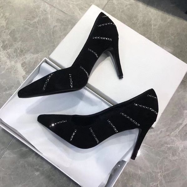 fashion shoes for women comfortable non-slip crystal bordered pure color shoes pointed toe women wedding prom, Black 
fashion shoes for women comfortable non-slip crystal bordered pure color shoes pointed toe women wedding prom, Black