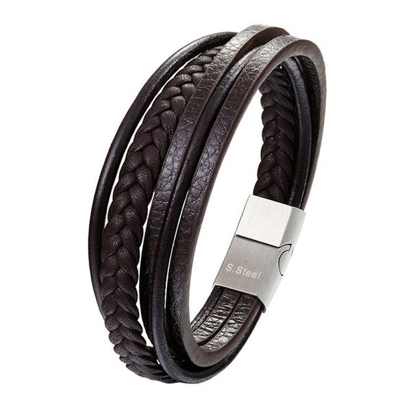 fashion genuine leather bracelet men stainless steel bracelets diy braided rope chain por male jewelry vintage gifts pulseira, Golden;silver
fashion genuine leather bracelet men stainless steel bracelets diy braided rope chain por male jewelry vintage gifts pulseira, Golden;silver
