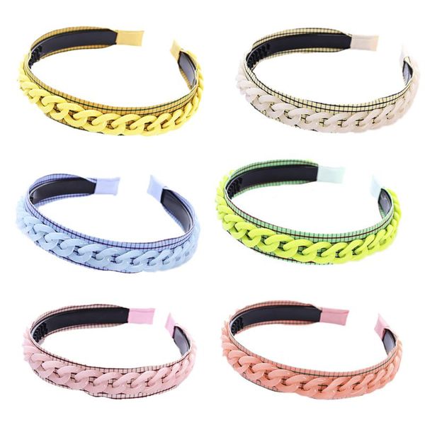korean bright candy color plaid headband women girls acrylic braided chain wide bandana vintage non-slip hair hoop
korean bright candy color plaid headband women girls acrylic braided chain wide bandana vintage non-slip hair hoop