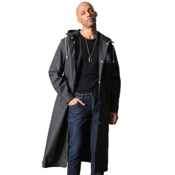 fashion eva black tide raincoat custom logo pattern fashion environmental protection outdoor men's long section, Blue;black
fashion eva black tide raincoat custom logo pattern fashion environmental protection outdoor men's long section, Blue;black