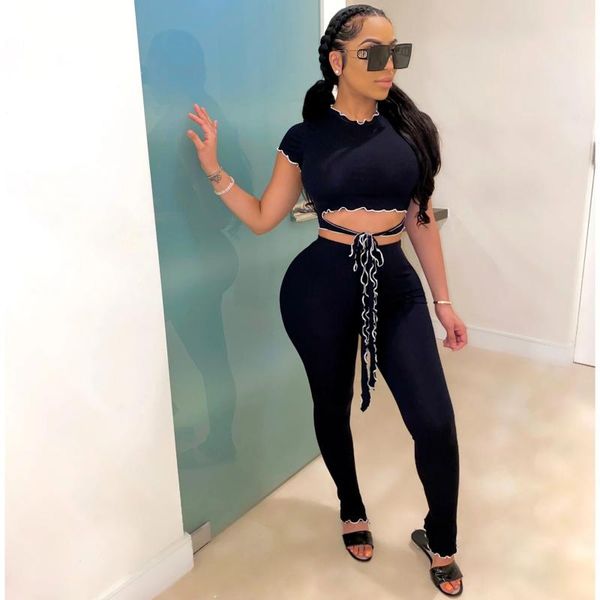 fashion women hirigin ribbed ruffle ruched bandage crop + pants 2pcs outfits for two piece club women, Gray
fashion women hirigin ribbed ruffle ruched bandage crop + pants 2pcs outfits for two piece club women, Gray