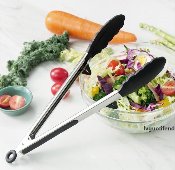 silicone bbq grilling tong salad bread serving tongs non-stick kitchen barbecue grilling cooking tong with joint lock black red 9 12 
silicone bbq grilling tong salad bread serving tongs non-stick kitchen barbecue grilling cooking tong with joint lock black red 9 12