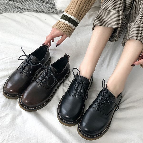 casual woman shoe british style women's leather shoes comfort round toe all-match female footwear oxfords preppy comfortable, Black
casual woman shoe british style women's leather shoes comfort round toe all-match female footwear oxfords preppy comfortable, Black