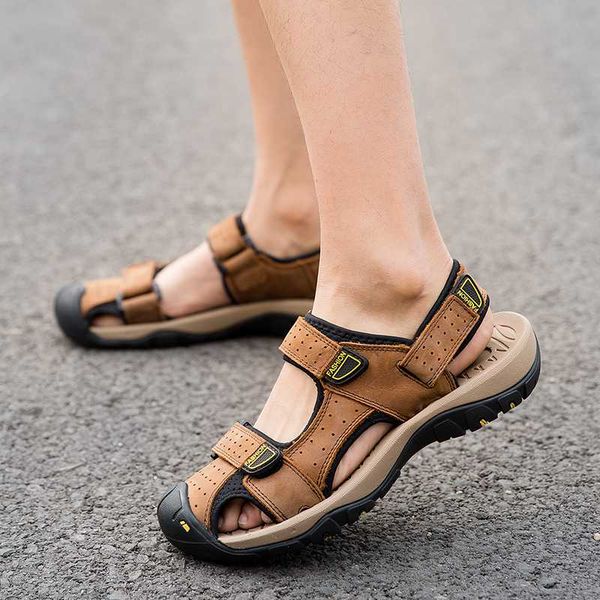 classic summer men's sandals roman breathable soft genuine leather quality man summer casual shoes men beach sandals water shoes, Black
classic summer men's sandals roman breathable soft genuine leather quality man summer casual shoes men beach sandals water shoes, Black
