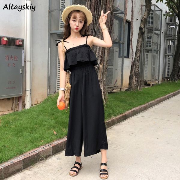 jumpsuits women leisure simple elegant college ulzzang femme spaghetti strap jumpsuit all-match wide-leg fashion womens clothing, Black;white
jumpsuits women leisure simple elegant college ulzzang femme spaghetti strap jumpsuit all-match wide-leg fashion womens clothing, Black;white