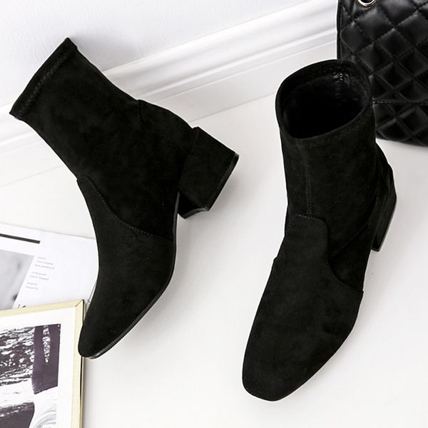 short fleece boots middle-aged autumn and winter velvet short socks boots women women new korean suede thick sole, Black
short fleece boots middle-aged autumn and winter velvet short socks boots women women new korean suede thick sole, Black