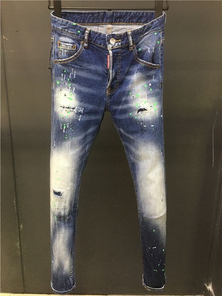 mens casual straight bleached jeans retro slim skinny jeans fashion designer ripped men hip hop skin-friendly denim pants, Blue
mens casual straight bleached jeans retro slim skinny jeans fashion designer ripped men hip hop skin-friendly denim pants, Blue