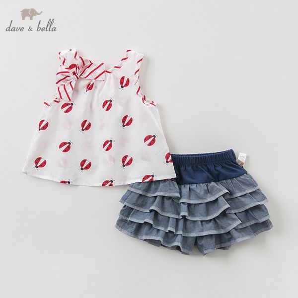 db11505 dave bella summer baby girl clothing sets cute bow print children suits infant clothes girls outfit, White
db11505 dave bella summer baby girl clothing sets cute bow print children suits infant clothes girls outfit, White