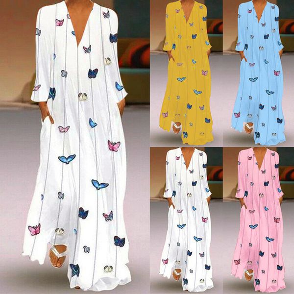 women butterfly print dress casual female elastic floor length dress vintage long sleeve chic halter button ladies dress vestidos 814, Black;gray
women butterfly print dress casual female elastic floor length dress vintage long sleeve chic halter button ladies dress vestidos 814, Black;gray