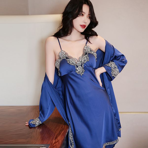 sexy lace robe set женщина атласной 2pcs пижама женского кимоно платье повседневного ночное сыпучего intimate lingerie лето главная одежда, Black;red
sexy lace robe set женщина атласной 2pcs пижама женского кимоно платье повседневного ночное сыпучего intimate lingerie лето главная одежда, Black;red