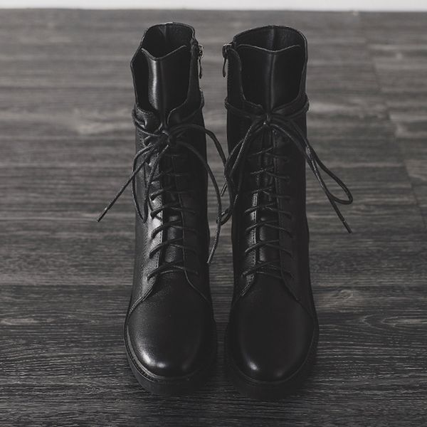 boots plus velvet british style high-quality thick-soled wild large size 34-43 mid-tube female winter, Black
boots plus velvet british style high-quality thick-soled wild large size 34-43 mid-tube female winter, Black