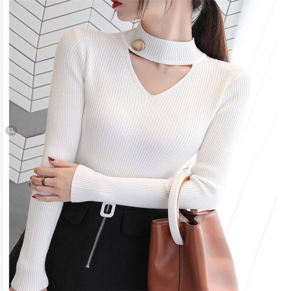 women's sweaters women sweater autumn long sleeve slim halter neck pullover christmas basic knited homme brown beige khahi, White;black
women's sweaters women sweater autumn long sleeve slim halter neck pullover christmas basic knited homme brown beige khahi, White;black