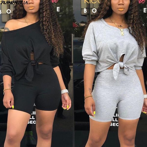 female suit loose shorts off-the-shoulder exposed navel shorts twopiece set casual ladies sports suit set tracksuit clothing, White
female suit loose shorts off-the-shoulder exposed navel shorts twopiece set casual ladies sports suit set tracksuit clothing, White