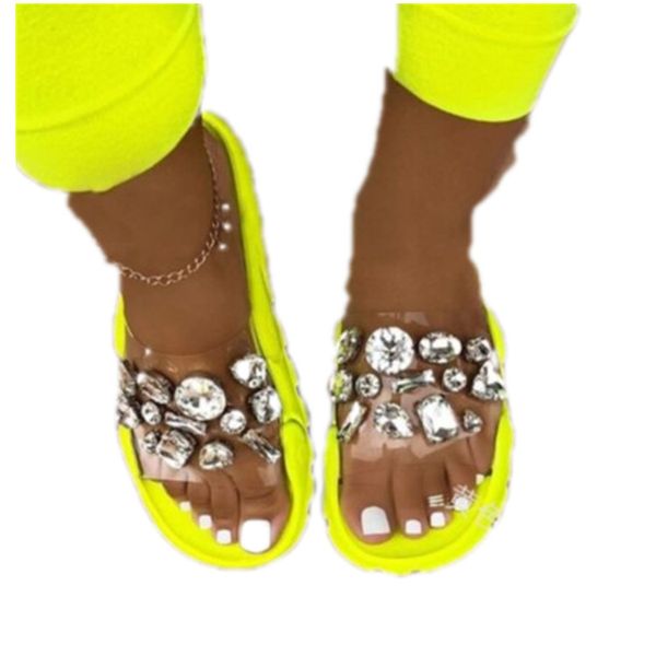 spring/summer women2020 soft bottom rhinestone transparent slippers large size rhinestone thick bottom non-slip beach sandals, Black
spring/summer women2020 soft bottom rhinestone transparent slippers large size rhinestone thick bottom non-slip beach sandals, Black