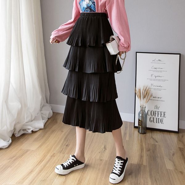 2020 summer women's korean style hipster high waist fashion all-match multi-level super fairy cake skirt chiffon cake skirt, Black
2020 summer women's korean style hipster high waist fashion all-match multi-level super fairy cake skirt chiffon cake skirt, Black