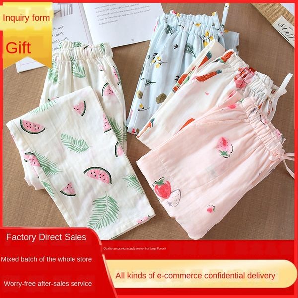 27nyo pure cotton home pants and home pants cotton gauze trousers loose spring summer and autumn new style pajamas women's trousers kni, Black;brown
27nyo pure cotton home pants and home pants cotton gauze trousers loose spring summer and autumn new style pajamas women's trousers kni, Black;brown