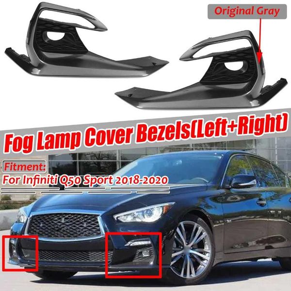 new gray/black 2x car front fog light lamp cover frame bezels for infiniti q50 sport 2020 2020 62256-6hj0a fog light cover
new gray/black 2x car front fog light lamp cover frame bezels for infiniti q50 sport 2020 2020 62256-6hj0a fog light cover
