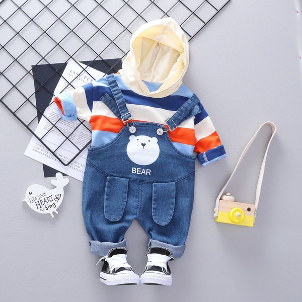 весна с капюшоном baby boy набор малышей полосатых top + бретельки джинса 2pcs новорожденный outfit прекрасный мультфильм медведь свободный, White
весна с капюшоном baby boy набор малышей полосатых top + бретельки джинса 2pcs новорожденный outfit прекрасный мультфильм медведь свободный, White