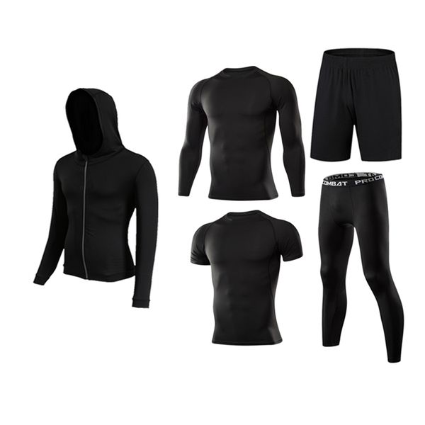 running set men's sports tracksuit compression suit quick dry basketball tights clothes gym fitness training jogging sportswear, Black;blue
running set men's sports tracksuit compression suit quick dry basketball tights clothes gym fitness training jogging sportswear, Black;blue